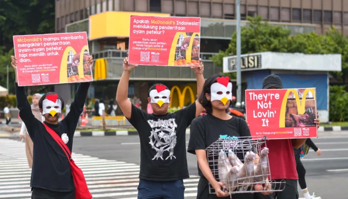 AFJ Gelar Aksi di Lima Kota, Desak McDonald’s Indonesia Terapkan Kebijakan Ini