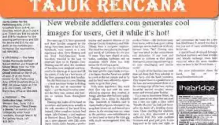 Tajuk Rencana Berdasarkan Fakta