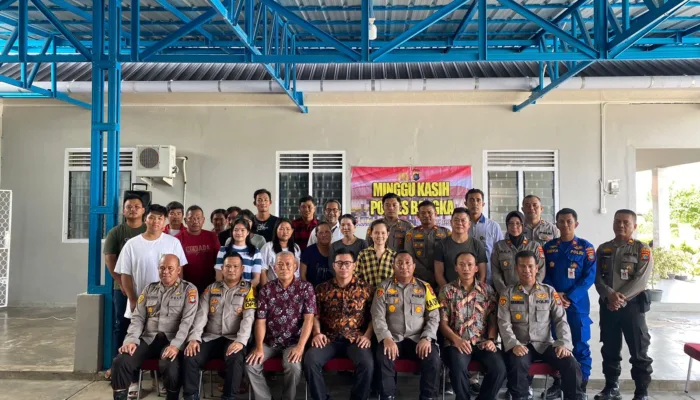 Program Minggu Kasih Polres Bangka di Gereja Pantekosta