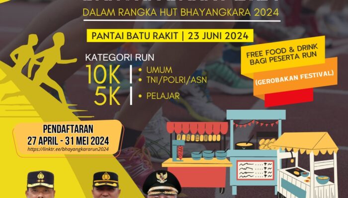 Ramaikan Event Bhayangkara Run dan Gerobakan Festival, Banyak Doorprize Menarik