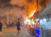 Satu Unit Tenant di FMF Pangkalpinang Terbakar