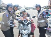 Aksi Polwan Ditlantas Polda Babel Hari Ini