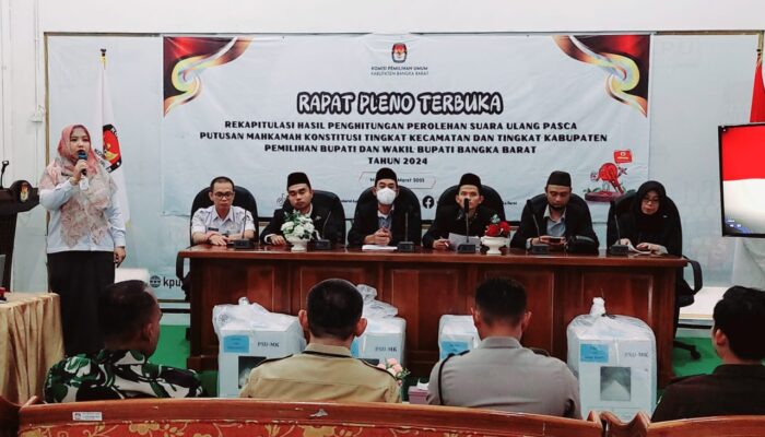 Usai PSU, KPU Gelar Rapat Pleno Terbuka Rekapitulasi Hasil Perhitungan Suara