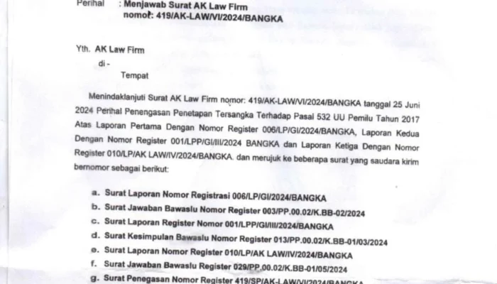Kasus Sugesti Komisioner Bawaslu Bangka, Putusan Dibacakan Hari Ini