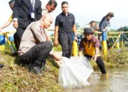 Ribuan Bibit Ikan Kembali Ditebar di Kolam Bhay Park