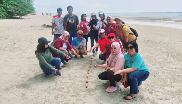 Telur Berdiri di Pantai Air Emas
