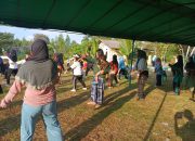 Ajak Warga Tanjung Pakdan Hidup Sehat Lewat Senam Bersama