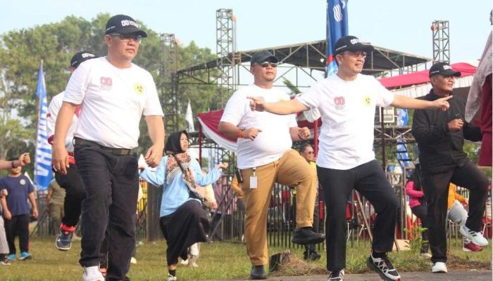 Semarakkan HUT Kota Koba dan Kobalorasi Vol 3, Bupati Pimpin Senam Senam Sehat