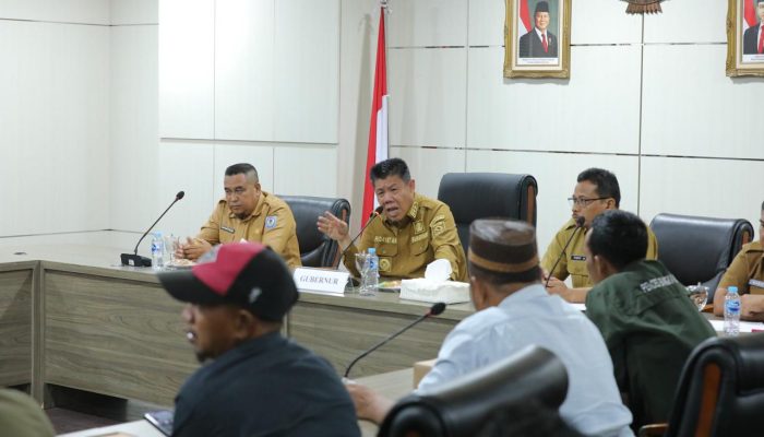 Upayakan Penyelesaian Sengketa Lahan, Perangkat Desa Audiensi dengan Gubernur