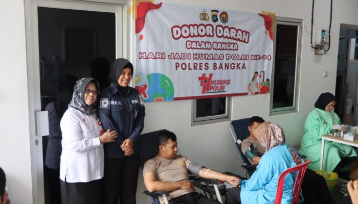 Humas Poles Bangka Gelar Donor Darah