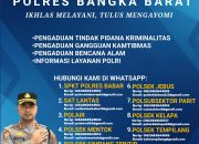 Polres Bangka Barat Hadirkan Layanan Pengaduan Terpadu Via WhatsApp