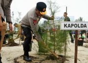 Kembalikan Lahan Produktif Agar Bermanfaat, Polda Babel Taman Pohon di Kawasan Eks Tambang