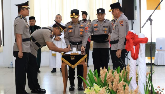 Kapolda Babel Pimpin Sertiijab Karo SDM Hingga Kabid Humas