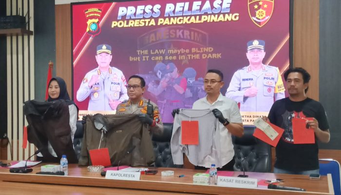 Begal Payudara di 18 TKP Ditangkap Satreskrim Polresta Pangkalpinang