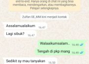 Akun WhatsApp Catut Namanya, Zulfan Imbau Warga Waspada