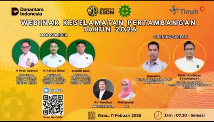 PT TIMAH Tbk Gelar Webinar Keselamatan Pertambangan