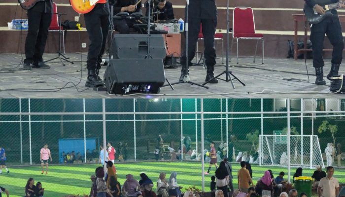Aksi Baracuda Band Hibur Pengunjung Bhayangkara Park