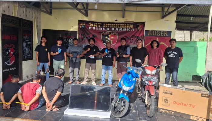 Tiga Pelaku Pencurian di Merawang Ditangkap