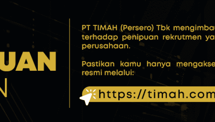 PT TIMAH Pastikan Tidak Ada Rekrutmen