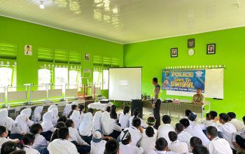 Satlantas Sosialisasi dan Edukasi di SMP Negeri 2 Belinyu