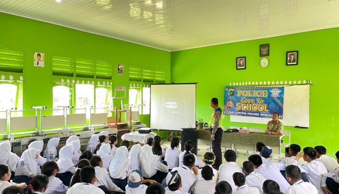 Satlantas Sosialisasi dan Edukasi di SMP Negeri 2 Belinyu
