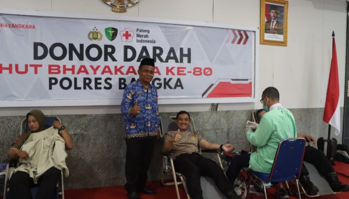 Kapolres Bangka Ikut Donorkan Darah