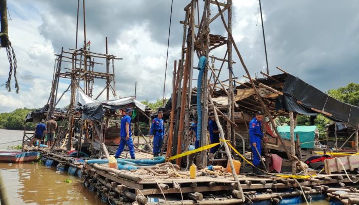 Timgab Kembali Tertibkan Tambang Ilegal di DAS Jade Bahrain