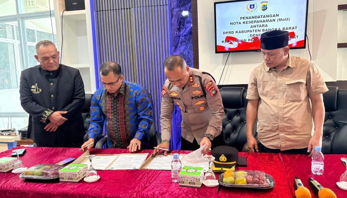 Polres dan DPRD Bangka Barat Teken MoU