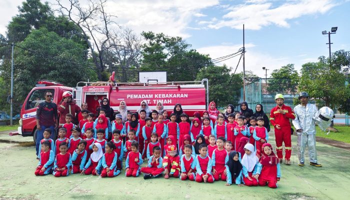 Puluhan Siswa TK Antusias Ikuti Edukasi Kebakaran