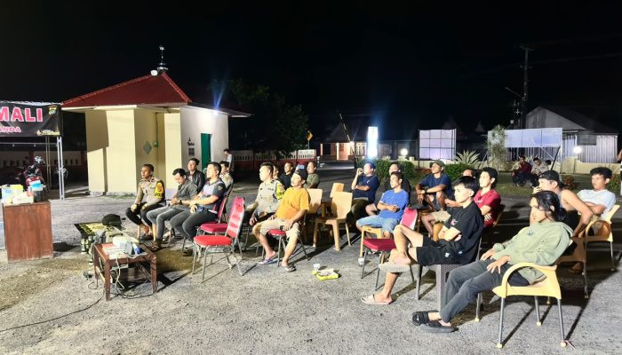 Polres Bangka Nonton Piala Dunia Bersama Warga