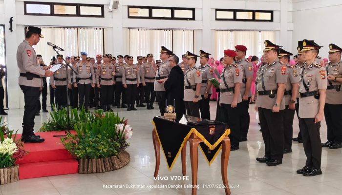 Daftar Lengkap PJU Polda Babel dan Kapolres yang Sertijab