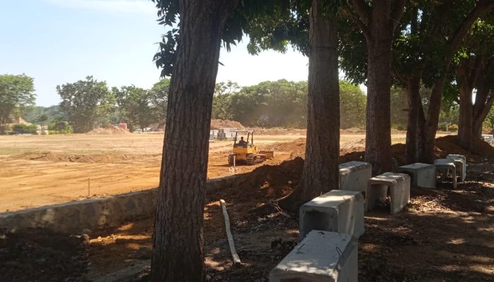 Kontraktor Taman Kota Mentok Kebut Pengerjaan