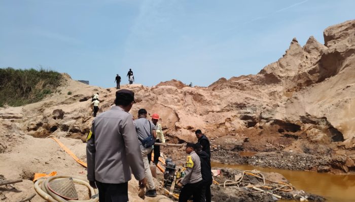 Polsek Tempilang Bergerak Tertibkan Tambang Ilegal