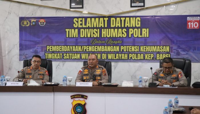 Tim Divisi Humas Polri Kunjungi Polres Bangka