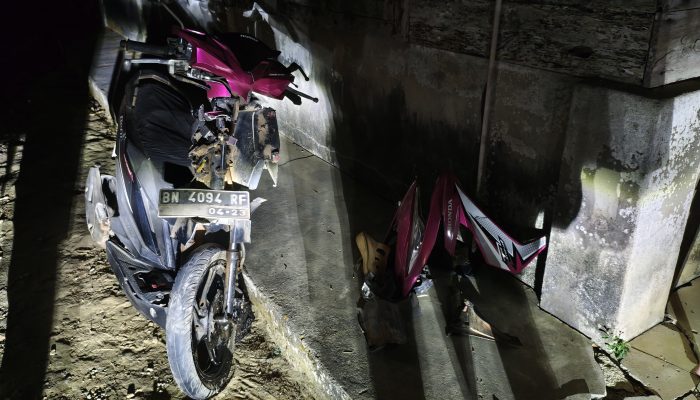 Tabrakan Maut di Tempilang, Pengendara Honda Beat Meninggal Dunia