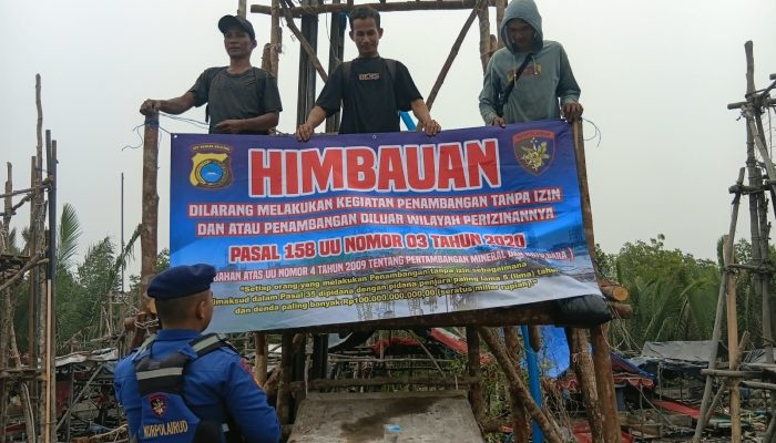 Langkah Polairud Cegah Tambang Ilegal