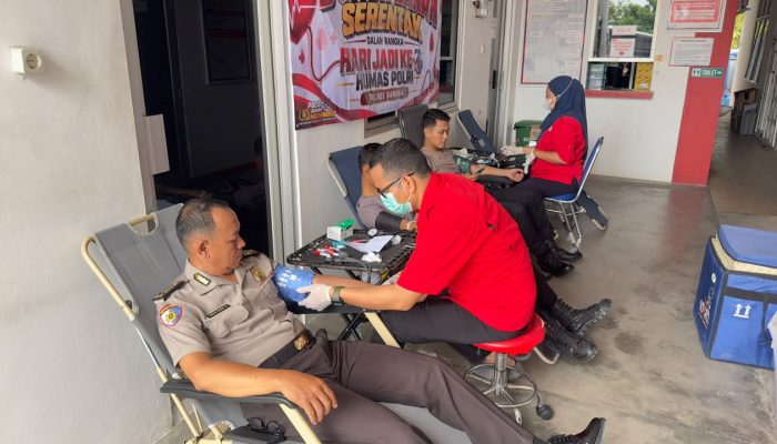 Humas Polres Bangka Kumpulkan 15 Kantong Darah